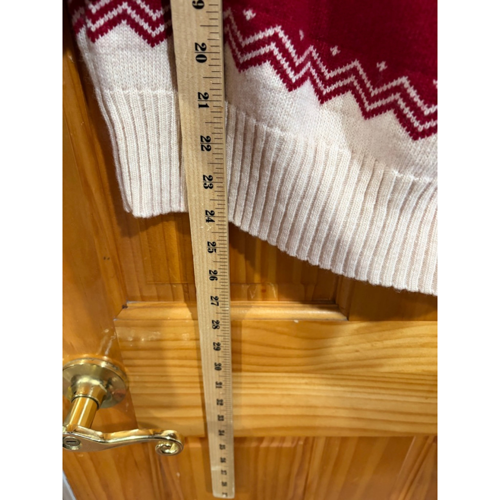 Kiel James Patrick Cabin Sweater Wool Fair Isle Christmas Trees Cozy L - Picture 8 of 9